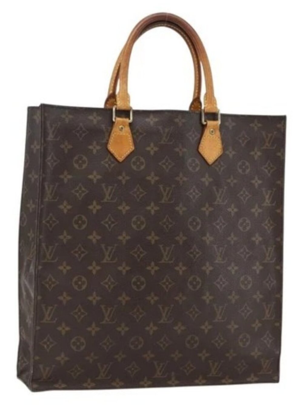 LOUIS VUITTON Monogram Sac Plat Hand Bag M51140 LV Auth bs33569 - Picture 1 of 16